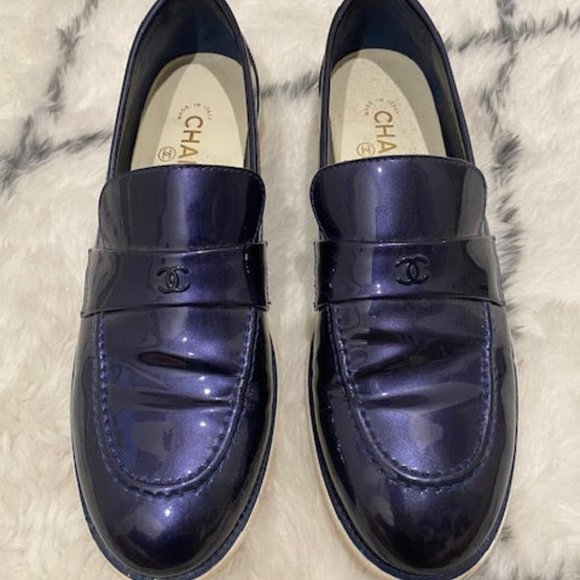 CHANEL, Shoes, Chanel Patent Leather Loafers